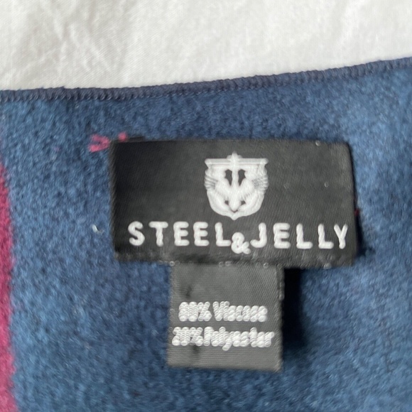 Steel & Jelly Scarf Striped FringeEdge Preppy Classy Formal Soft Warm Reverible - Picture 6 of 6